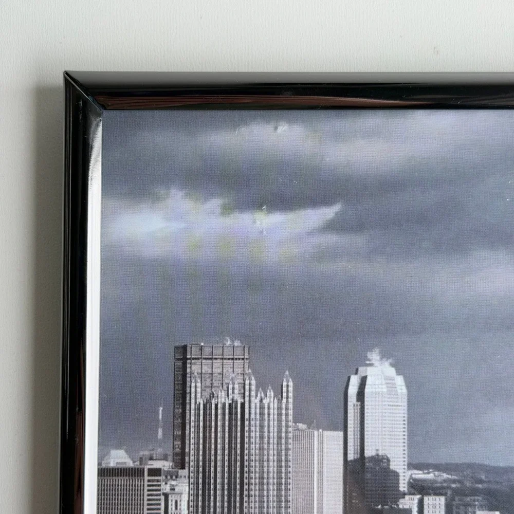 Michaels Perspectives Double Picture Frame 5x7 Gun Metal‎ Grey Hinge Folding